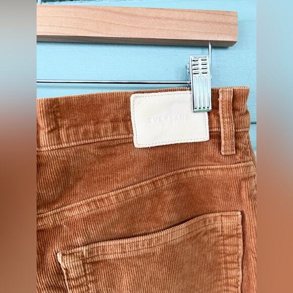 EVERLANE Baby Cord Cheeky brown Corduroy Pants straight leg neutral acorn fall - Picture 4 of 10